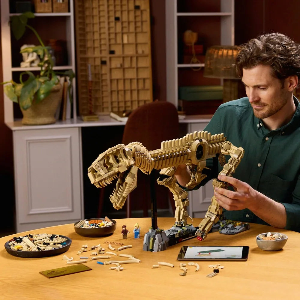 LEGO Jurassic World Dinosaur Fossils: Tyrannosaurus Rex Display Set for Adults