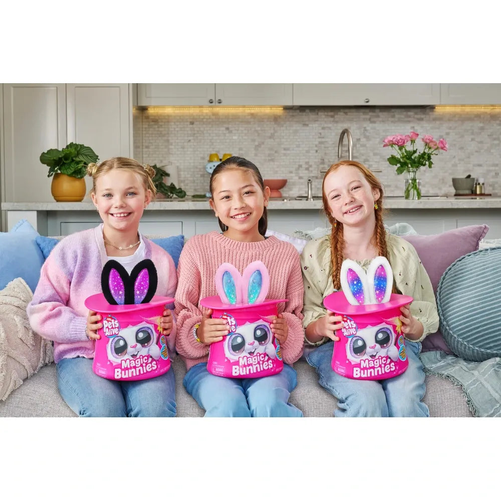 Pets Alive by ZURU Magic Bunnies Pink Interactive Plush Toy Set