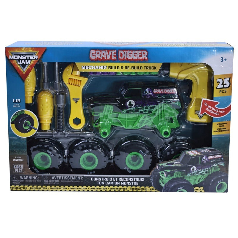 Monster Jam Grave Digger 1:18 Scale Crash & Rebuild Truck