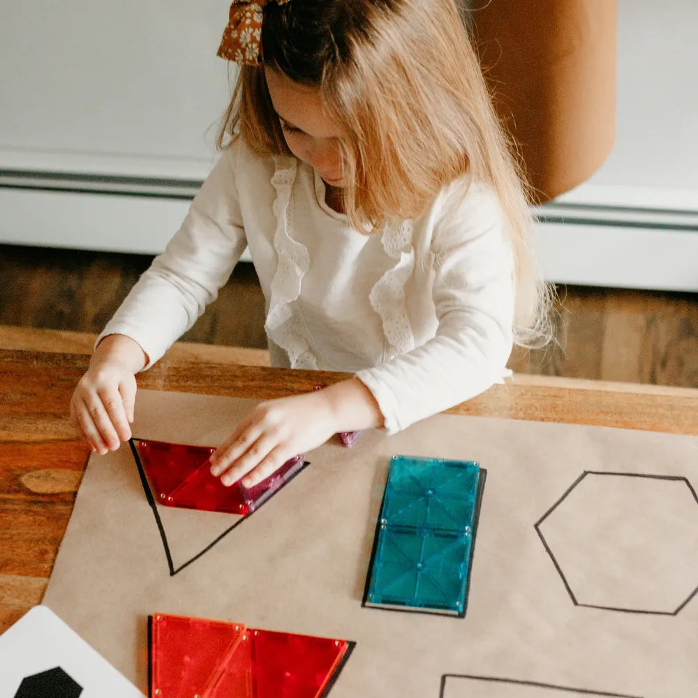 MAGNA-TILES Clear Colours Magnetic Construction Set, 32-Piece