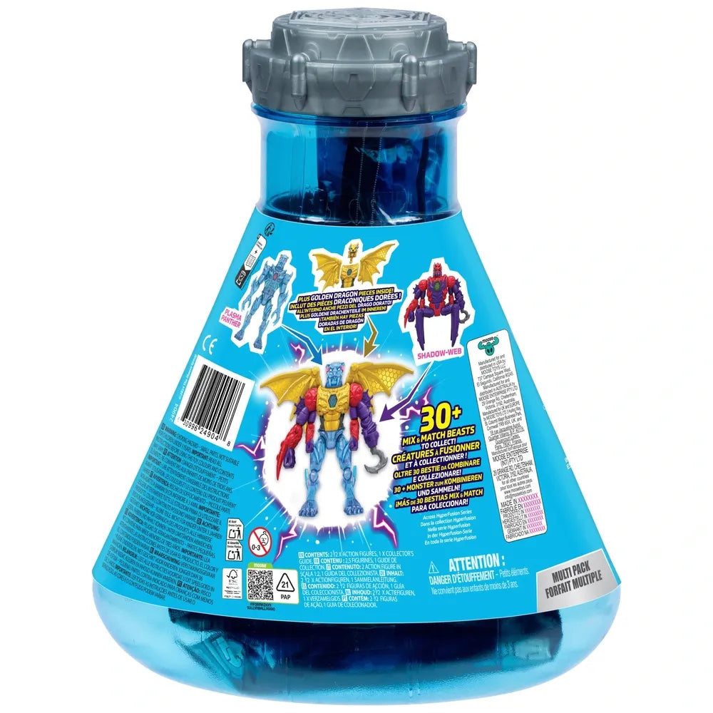 MrBeast Lab Hybrids Hyper Fusion Pack: Plasma Panther & Shadow-Web Figures