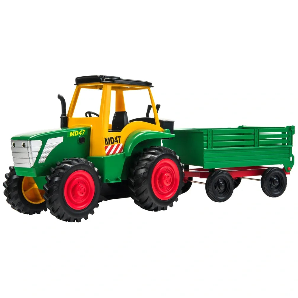 Farm Tractor & Trailer Playset with Farm Animal Figures