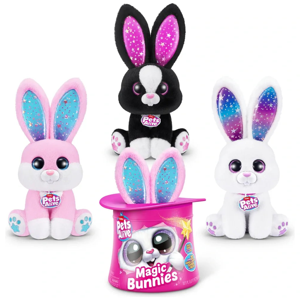Pets Alive by ZURU Magic Bunnies Pink Interactive Plush Toy Set
