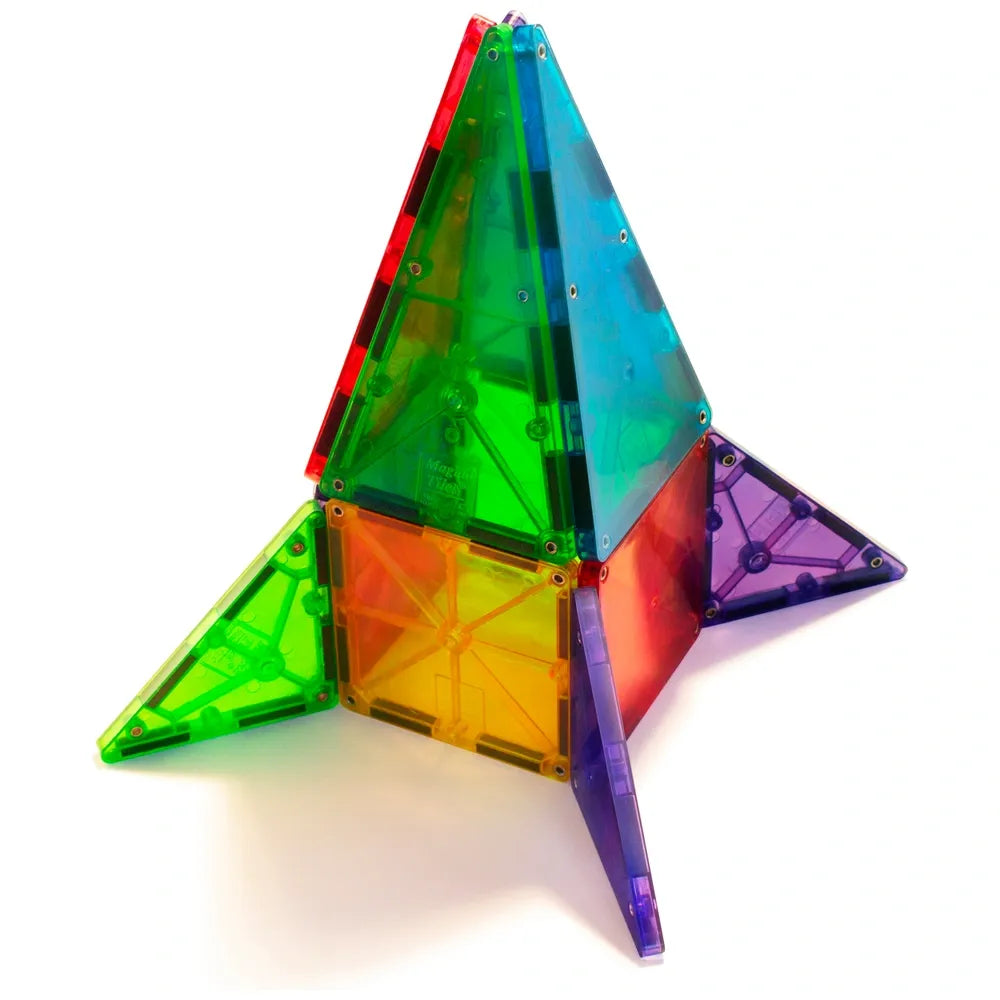 MAGNA-TILES Clear Colours Magnetic Construction Set, 32-Piece