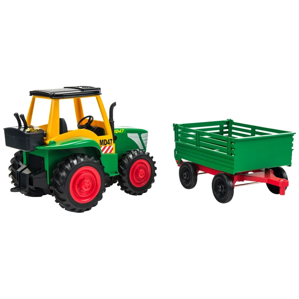 Farm Tractor & Trailer Playset with Farm Animal Figures