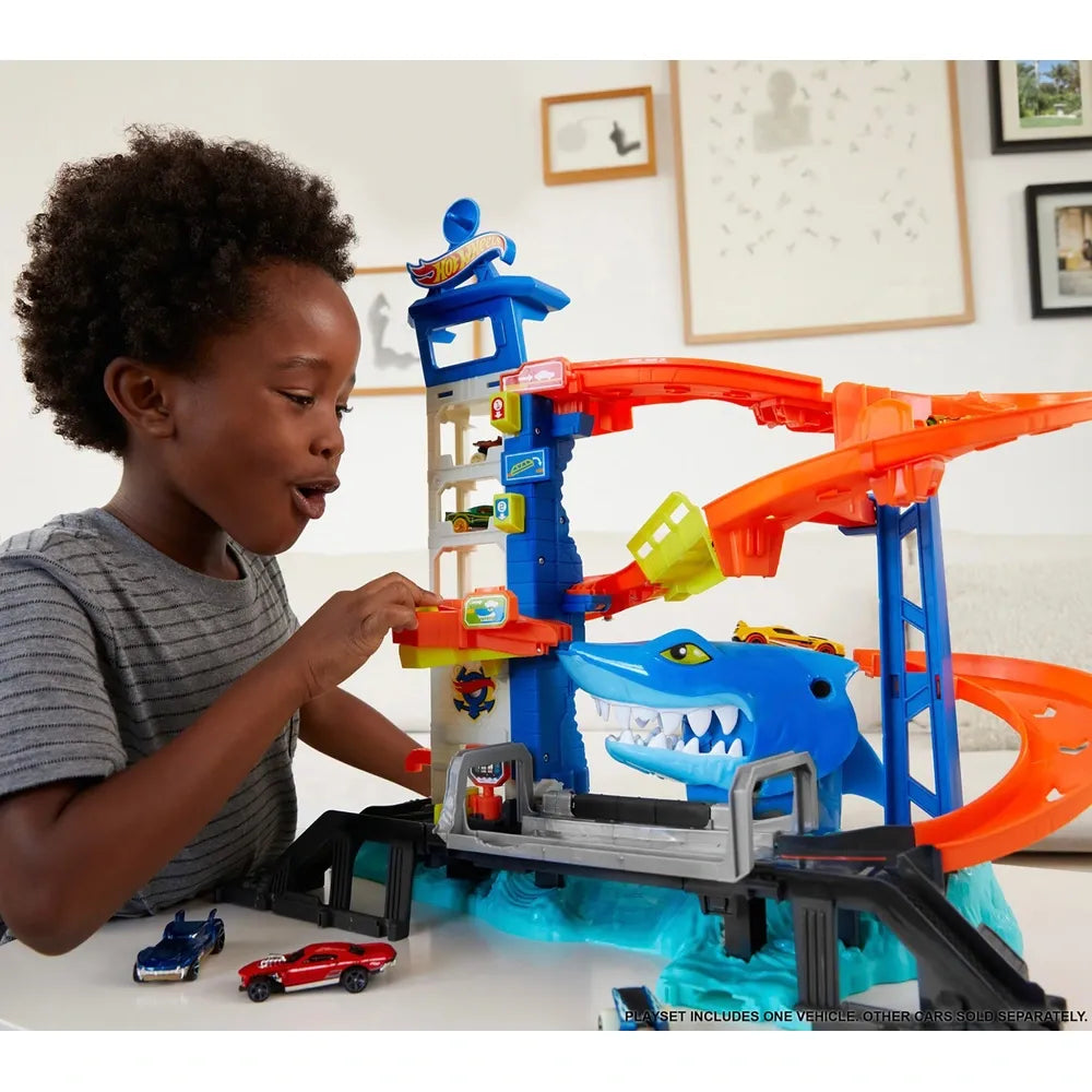 Hot Wheels City Attacking Shark Escape Track Playset