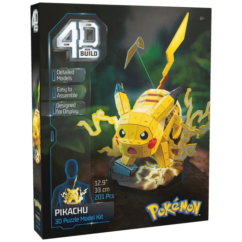 Pokémon 4D Build Pikachu 3D Puzzle – 201-Piece Construction Model Toy