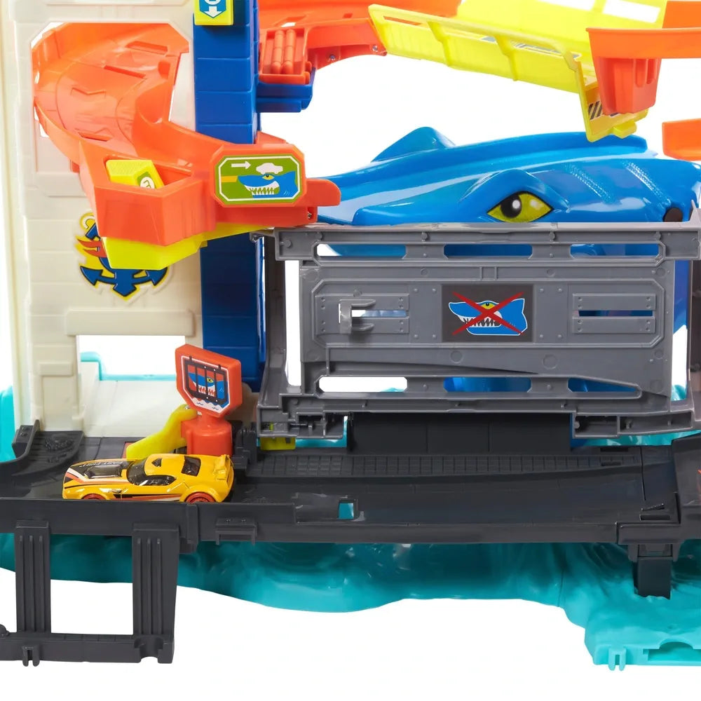Hot Wheels City Attacking Shark Escape Track Playset
