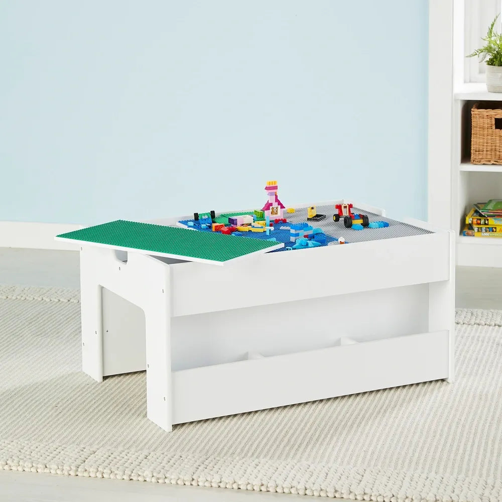 Build ’n’ Store Large White Wooden Base Plate Building Table