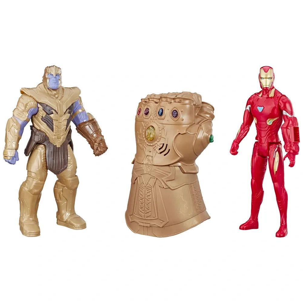Iron Man & Thanos 2-Pack – Marvel Titan Hero Series Action Figures with Infinity Gauntlet