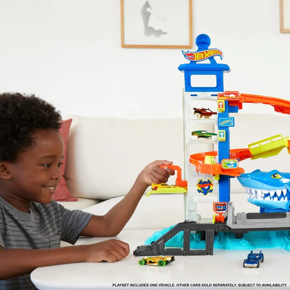 Hot Wheels City Attacking Shark Escape Track Playset