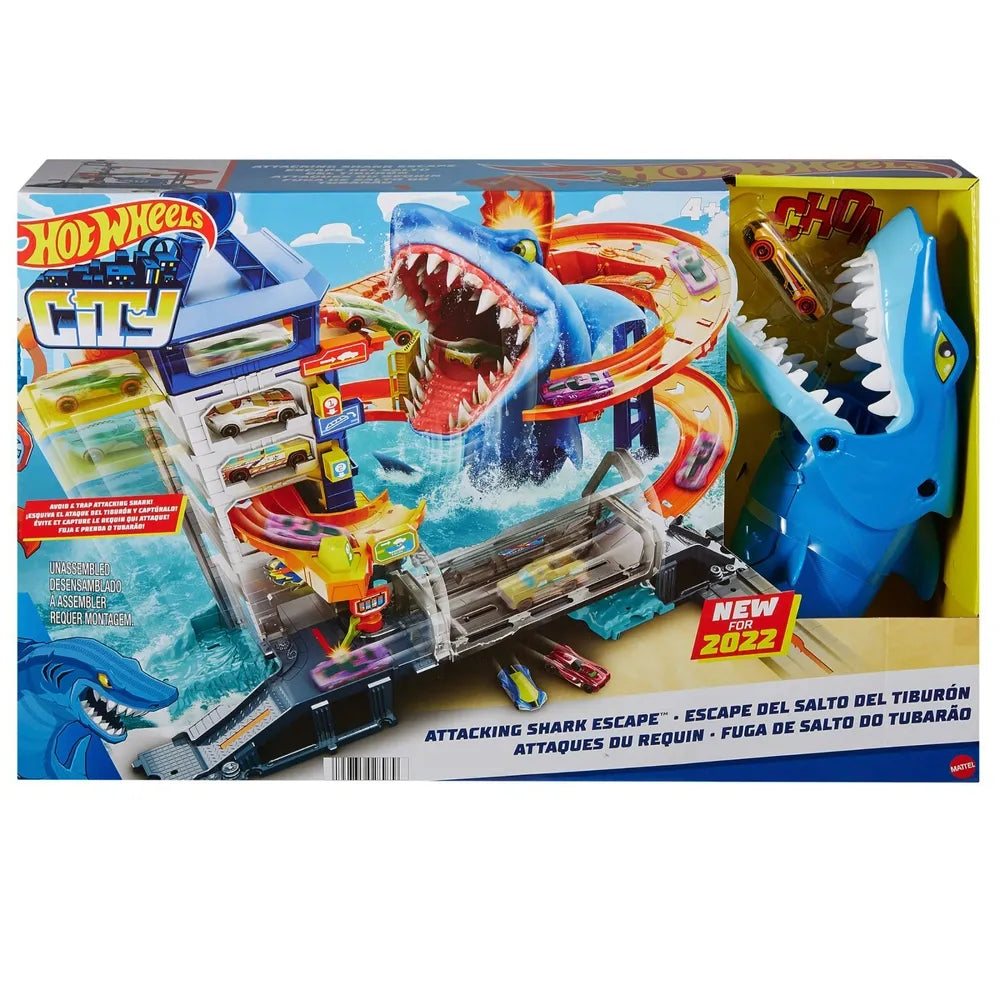 Hot Wheels City Attacking Shark Escape Track Playset