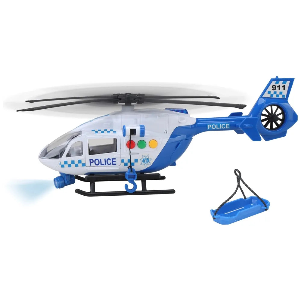 Super Wheelz RC Police Helicopter with Lights and Sounds