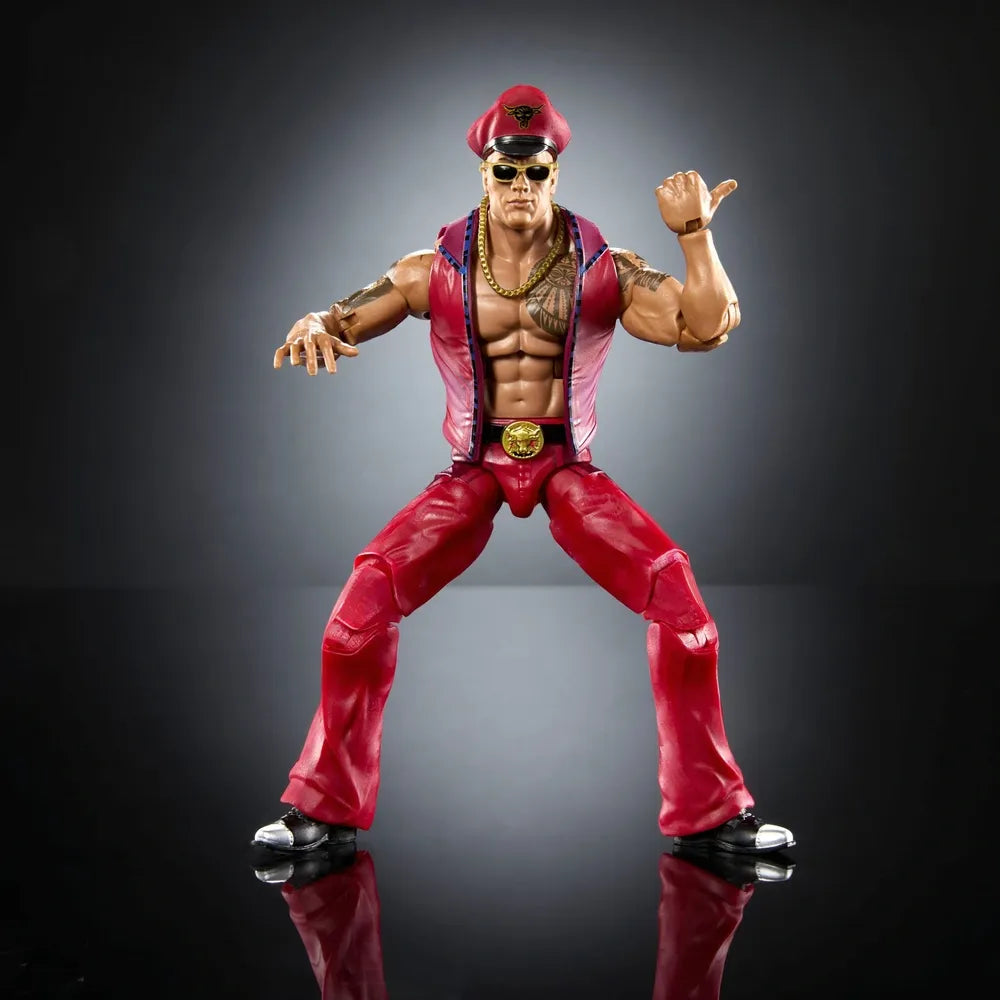 WWE Elite x Street Fighter The Rock Final Boss as M. Bison Action Figure