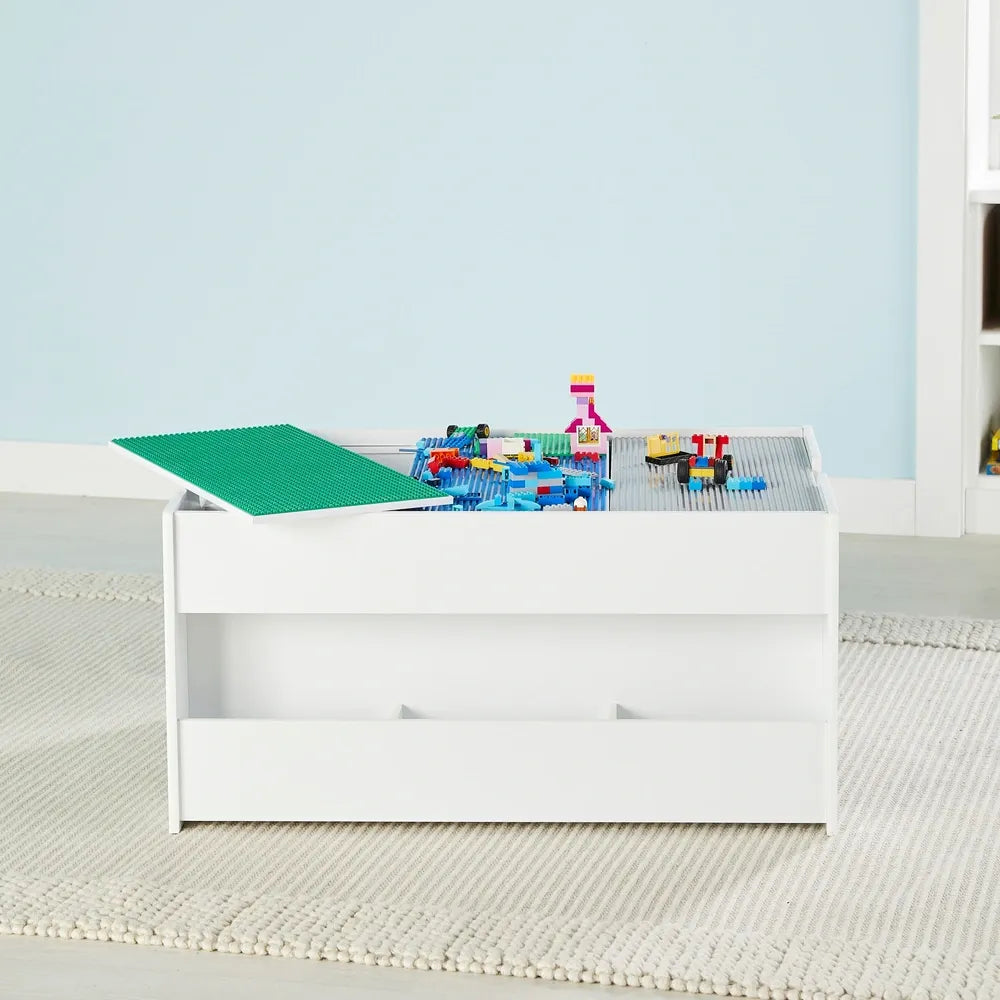 Build ’n’ Store Large White Wooden Base Plate Building Table