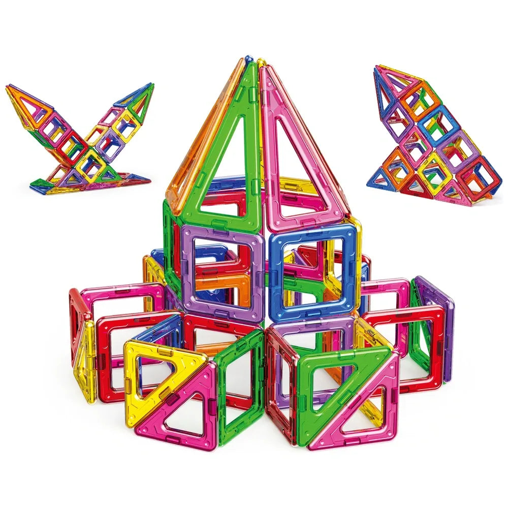 50-Piece Magnetic Shapes Building Set
