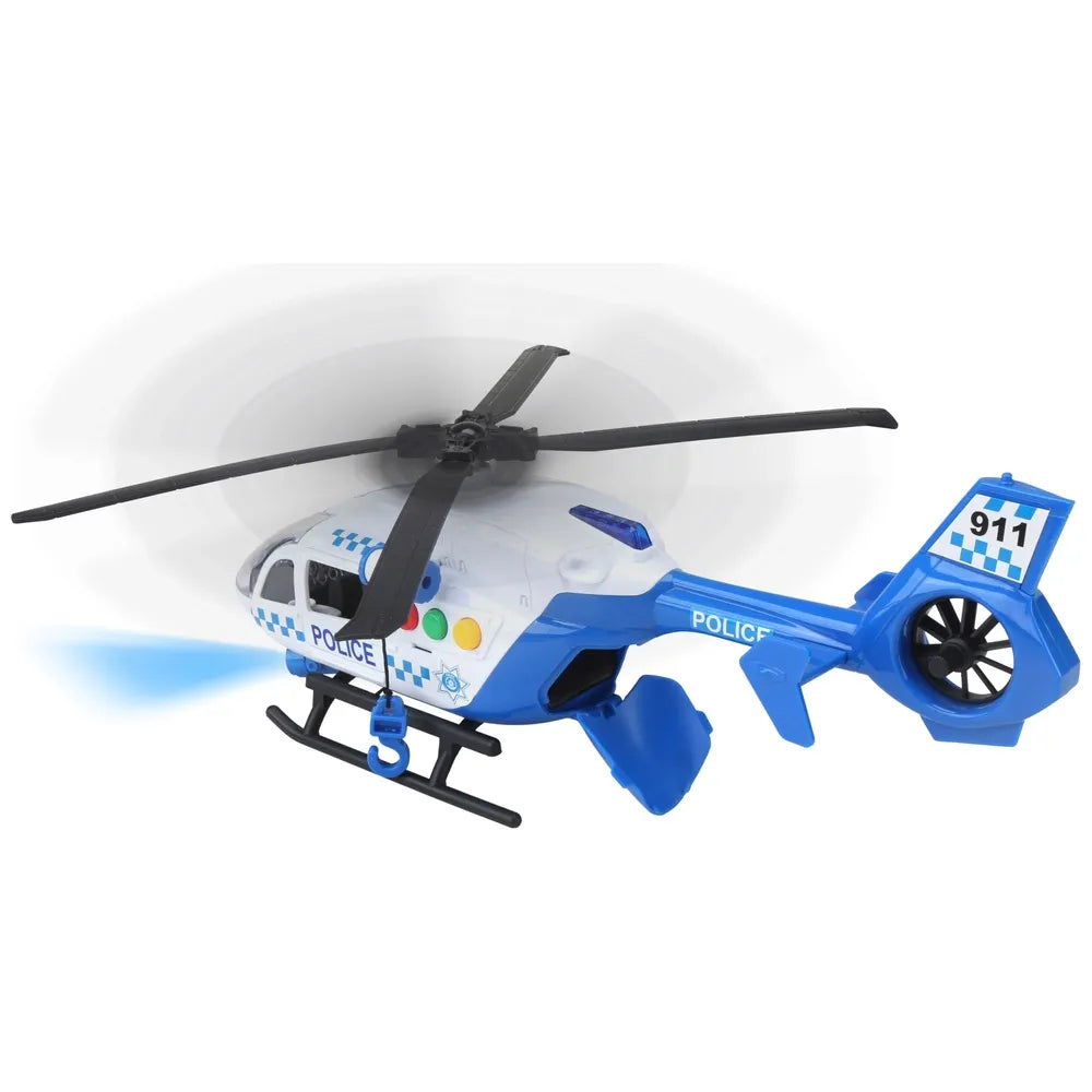 Super Wheelz RC Police Helicopter with Lights and Sounds
