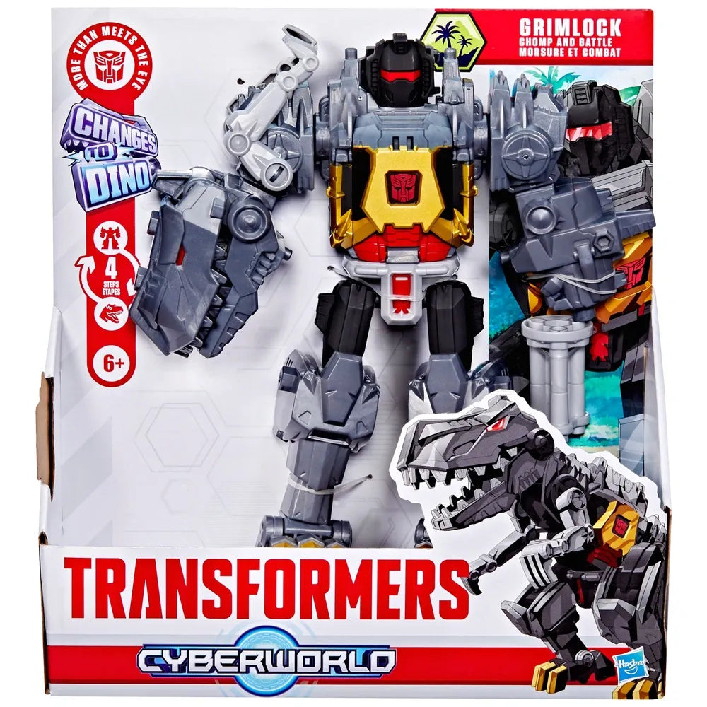 Cyberworld Transformers Figures – Chomp & Battle Grimlock Action Toy