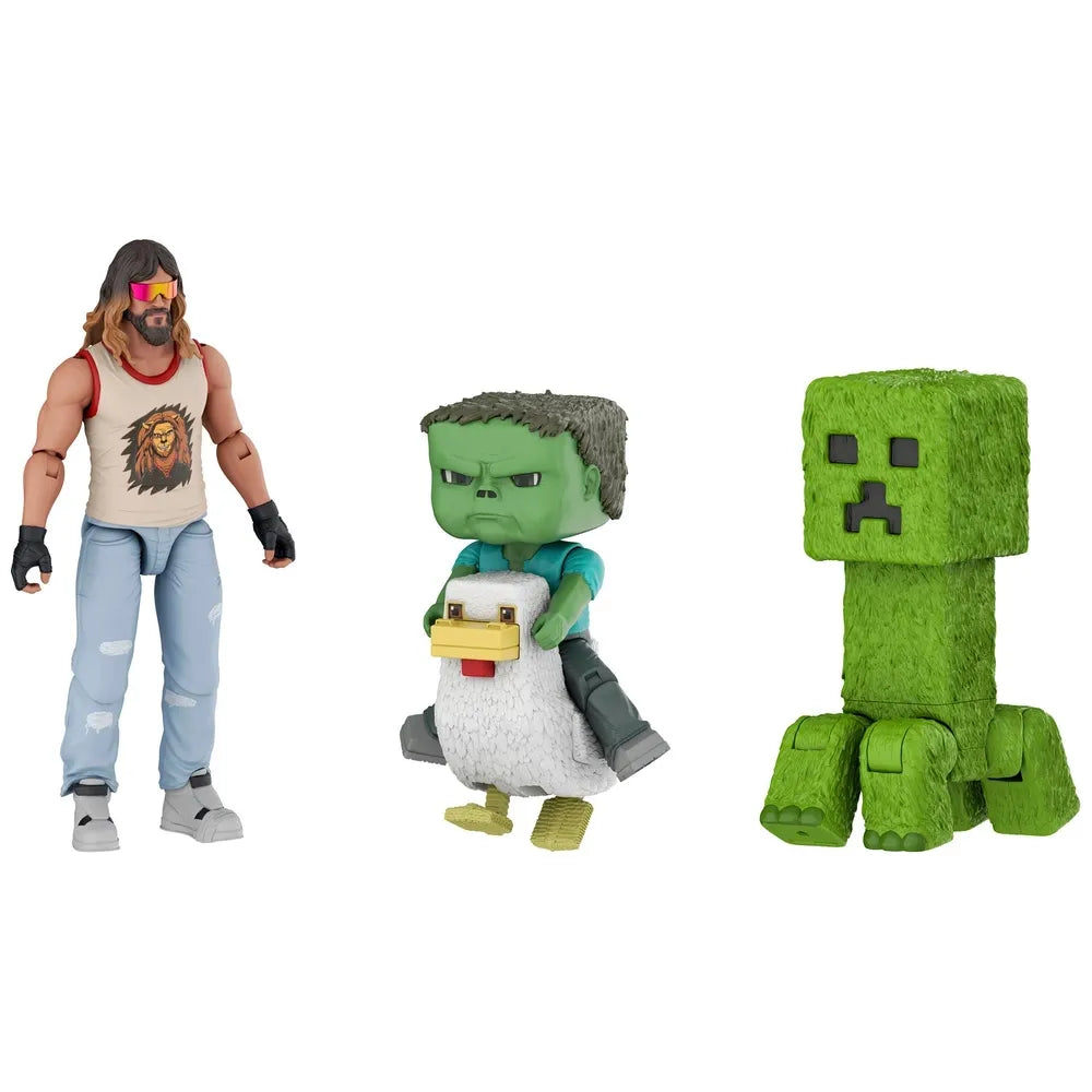 Minecraft Movie Action Figures 4-Pack Woodland Mansion Throwdown