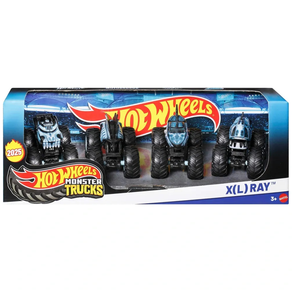 Hot Wheels 4-Pack Monster Trucks X(L) Ray 1:64 Scale
