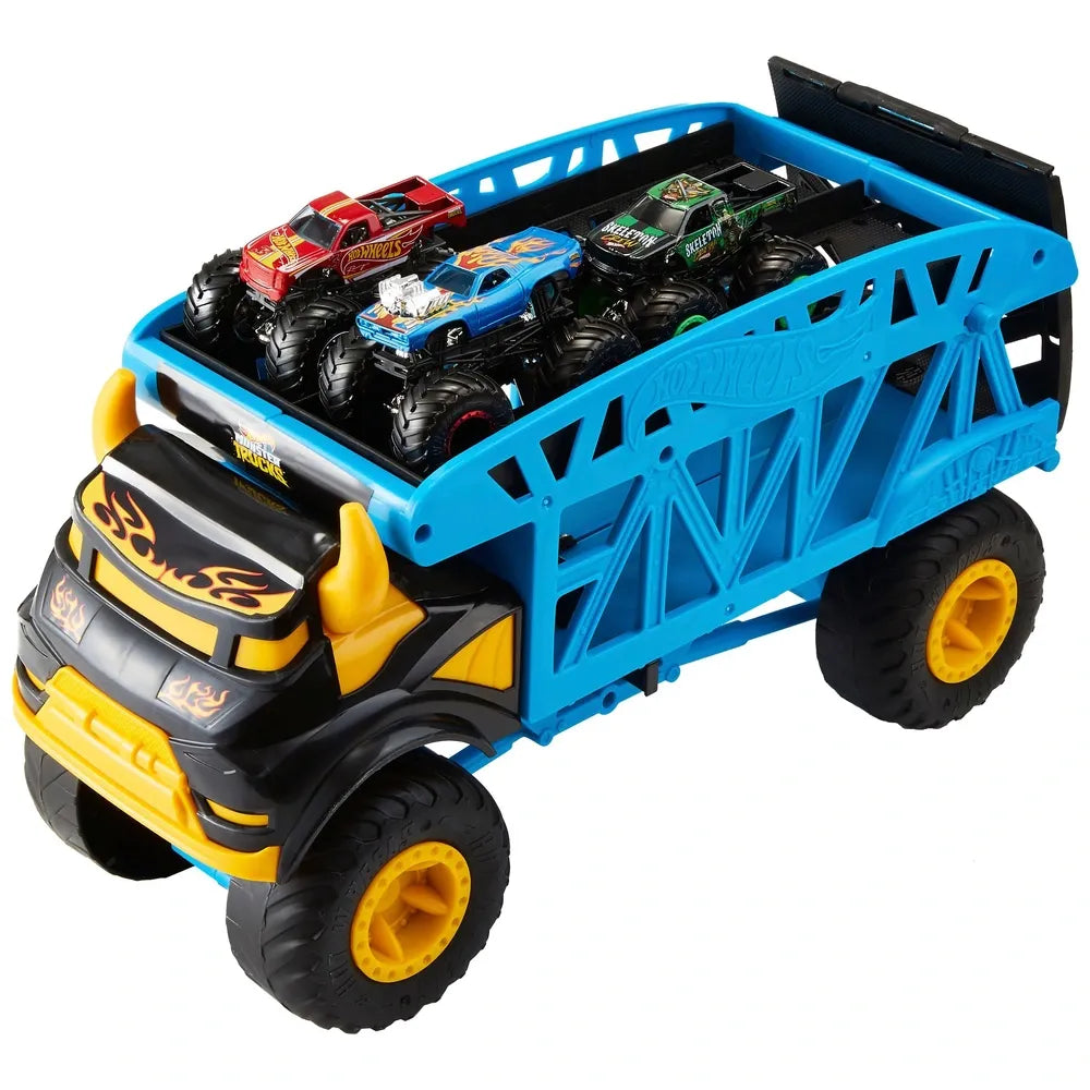 Hot Wheels Monster Trucks 1:64 Monster Mover Transporter with 3 Cars