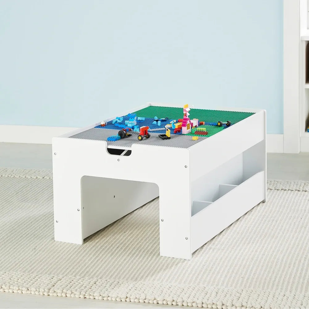 Build ’n’ Store Large White Wooden Base Plate Building Table