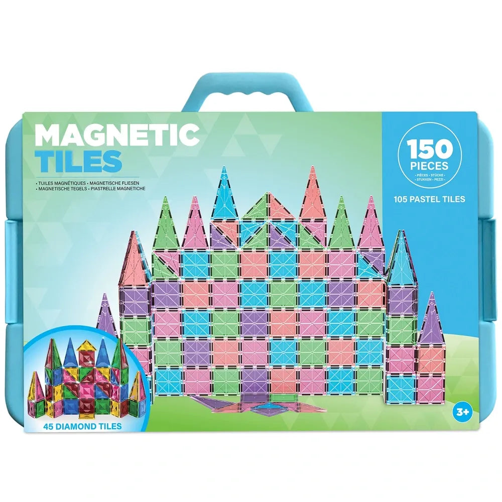 Magnetic Tiles 150-Piece Pastels & Diamond Shapes Building Set