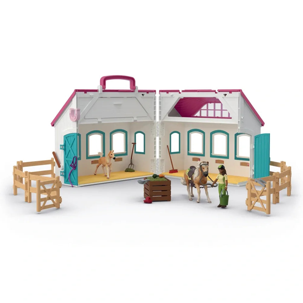 Schleich Horse Club Open Stable Playset – Little Horseshoe (42703)