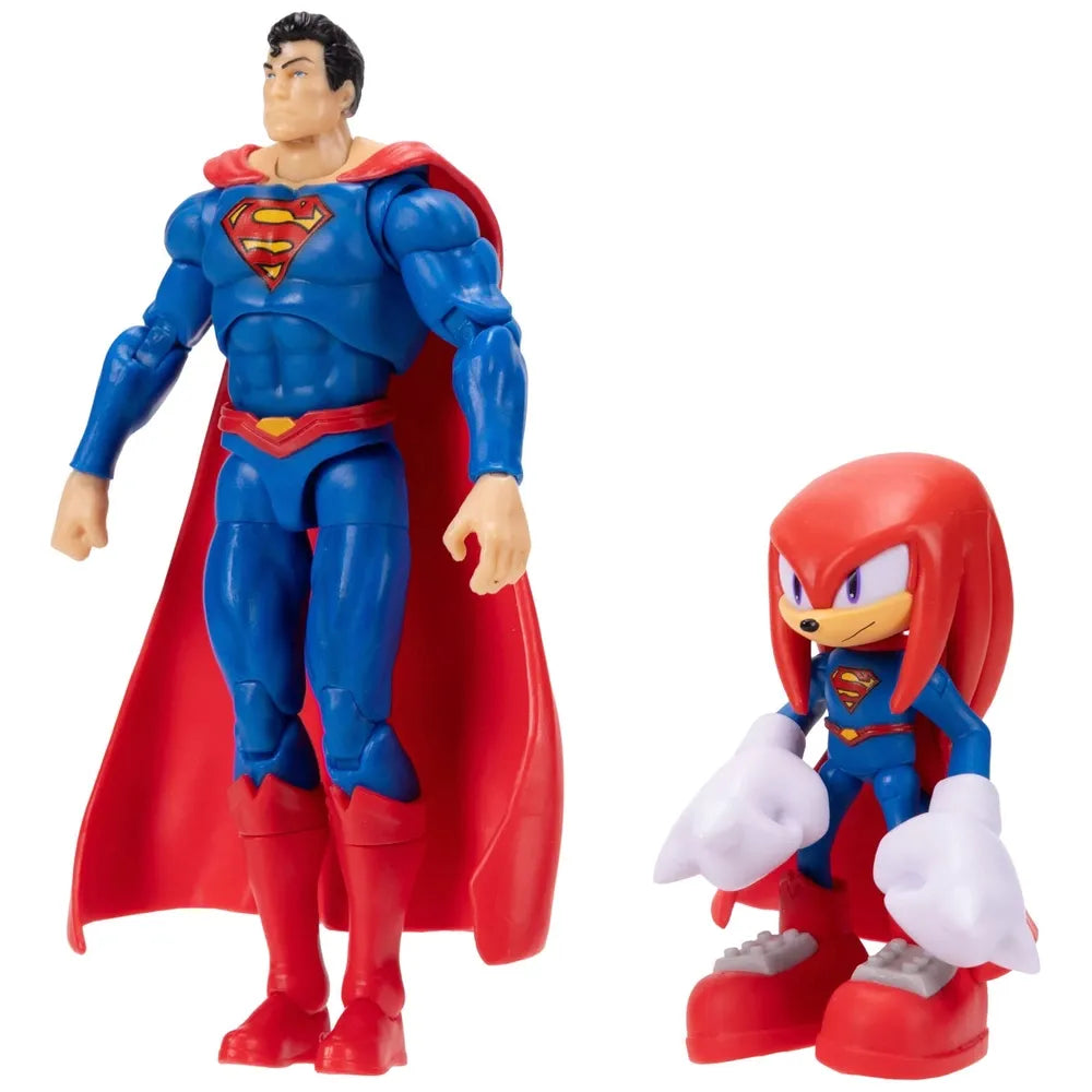 DC x Sonic the Hedgehog 2-Pack Action Figures: Knuckles & Superman Collectibles