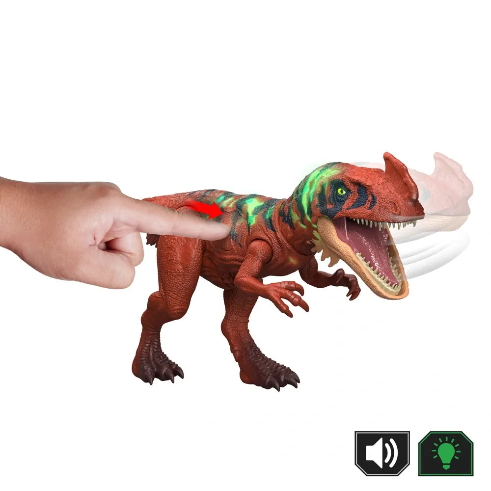 Jurassic World Wild Roar Afrovenator Dinosaur Action Figure Toy for Kids