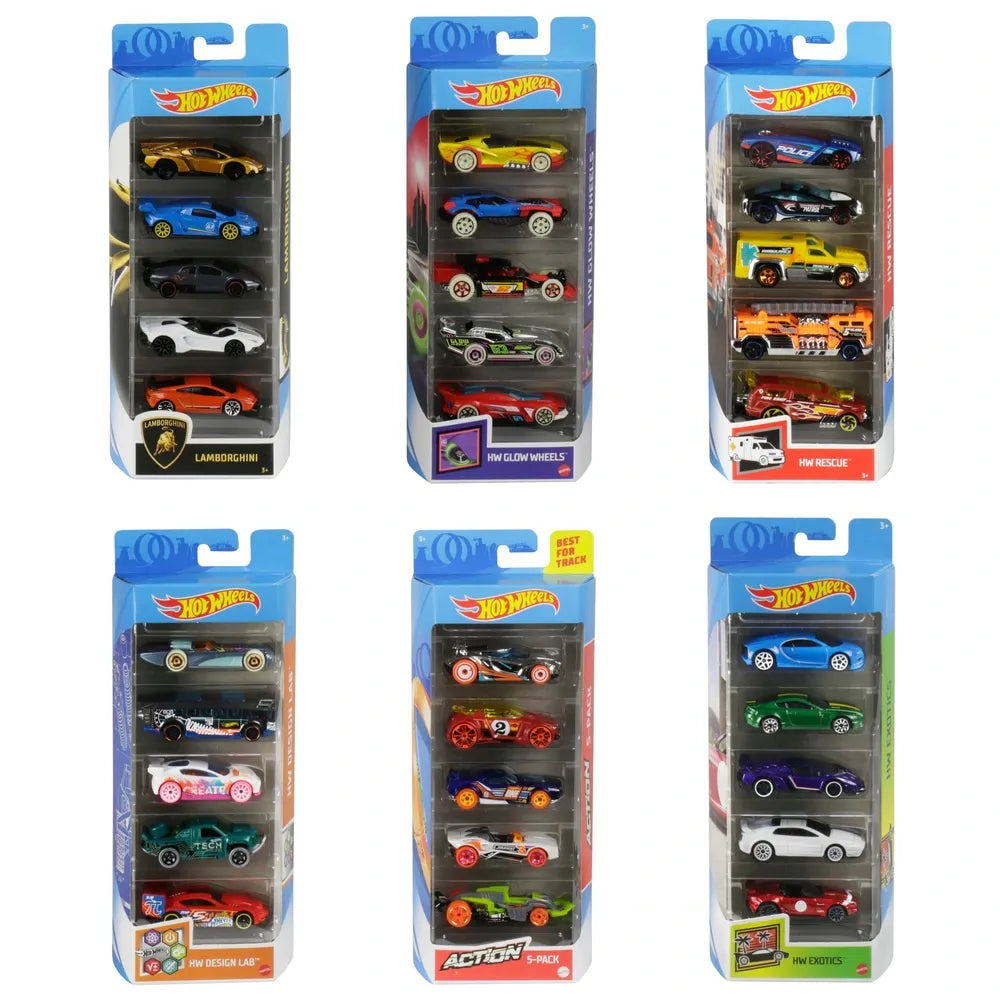 Hot Wheels 1:64 Die-Cast Cars 5-Pack Assortment