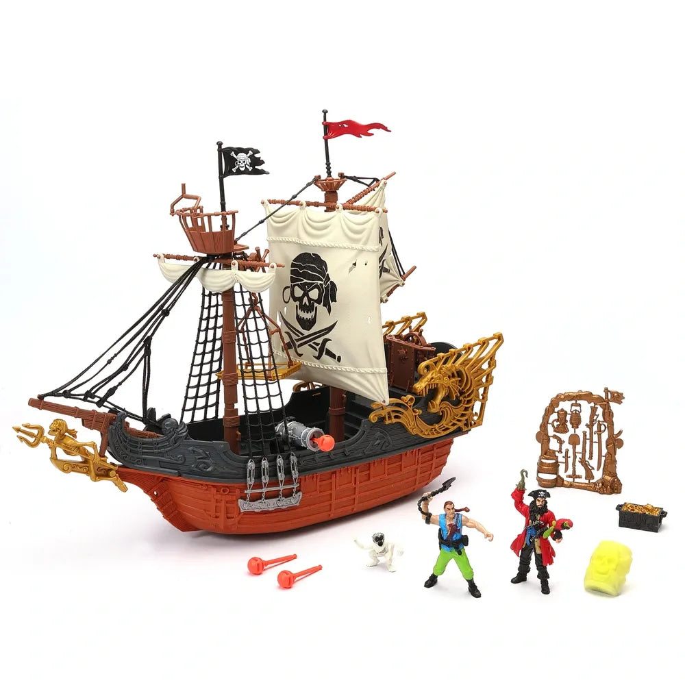 Pirate Captain Deluxe Playset: Pirate Ship with Action Figures
