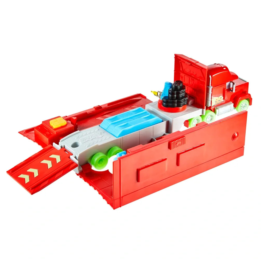 Disney Cars Glow Racers Transforming Mack Truck Playset with Light-Up Features
