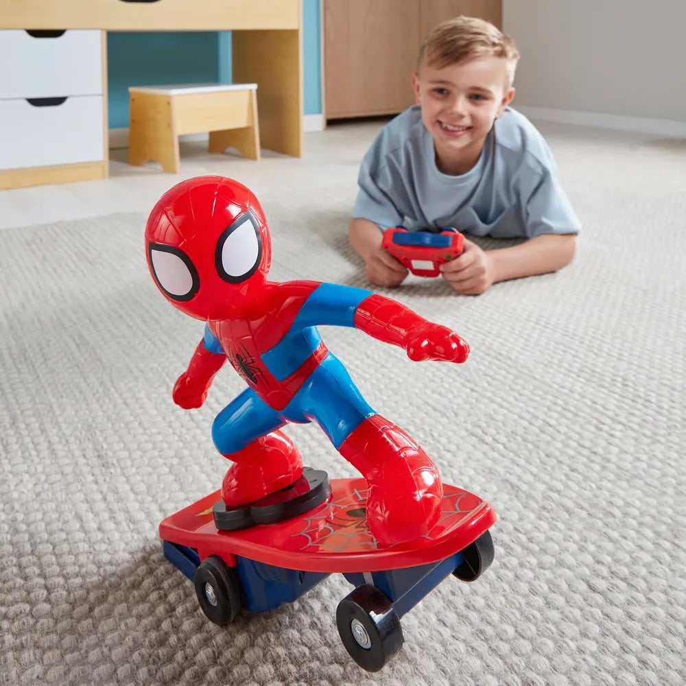 Marvel Spider-Man Remote-Control Skateboard Toy Set