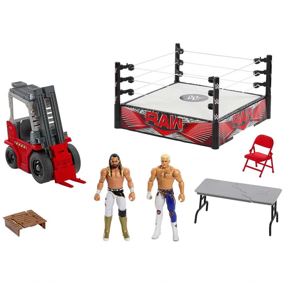 Cody Rhodes & Seth Rollins WWE Wrekkin' Raw Brawl Playset