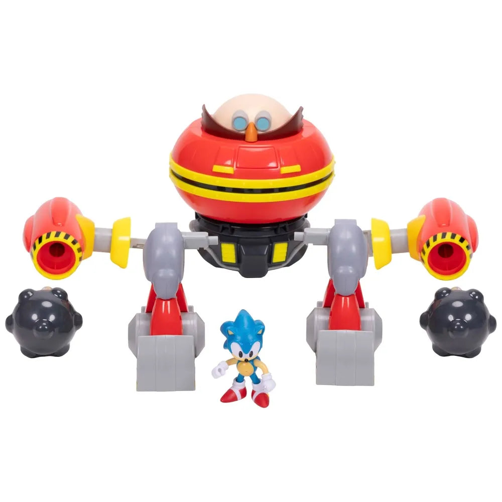 Sonic the Hedgehog Deluxe 23cm Playset with Hammer Egg Robot & Sonic Figure