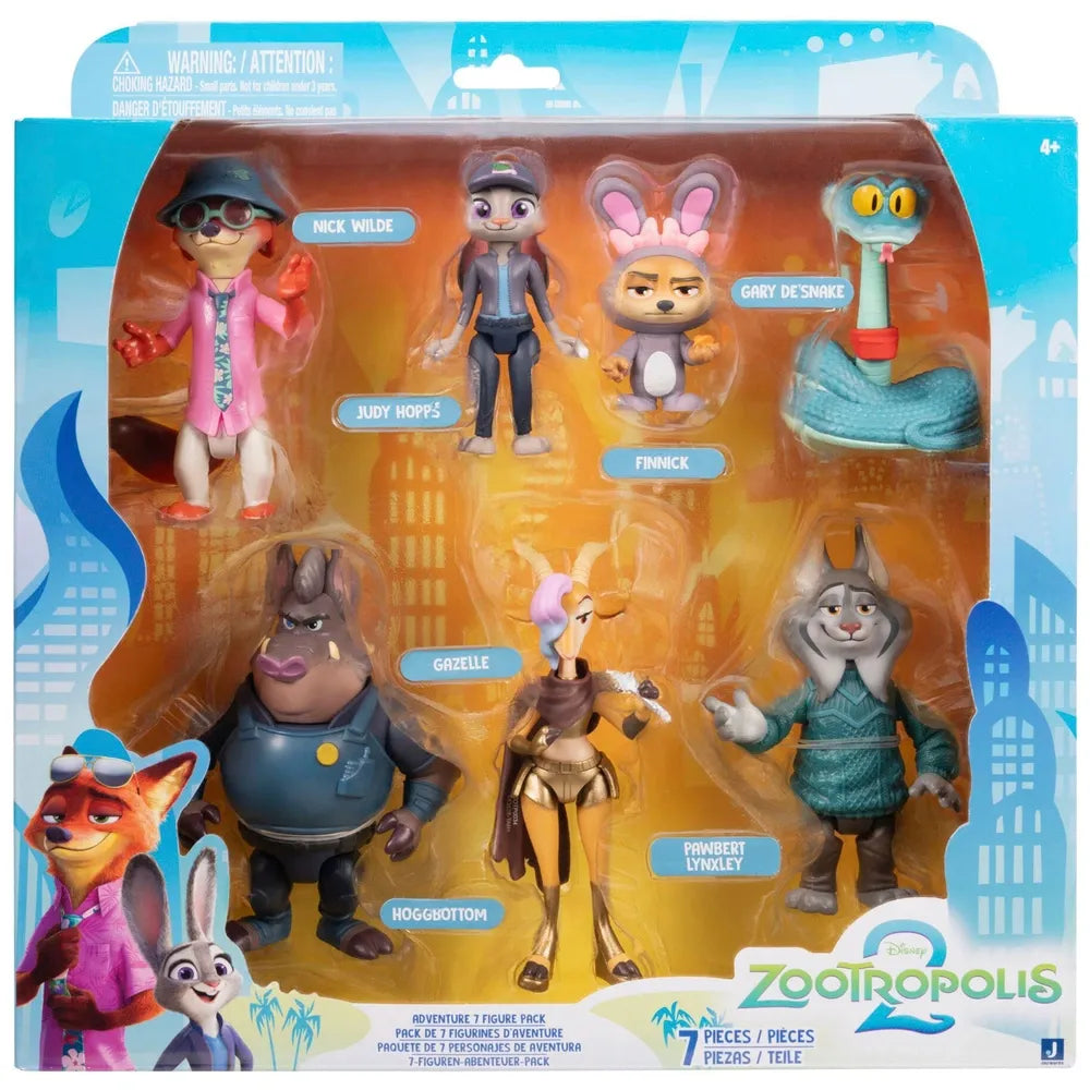 Disney Zootropolis 2-Figure Adventure Set – 7-Pack Toy Collection