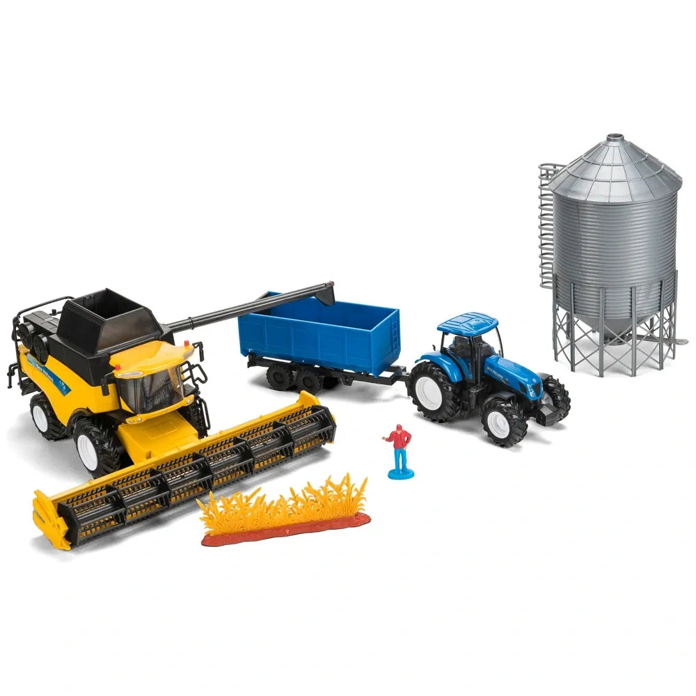 New Holland CR9090 Combine Harvester & Grain Bin 1:32 Scale Set