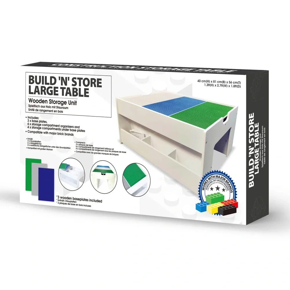 Build ’n’ Store Large White Wooden Base Plate Building Table