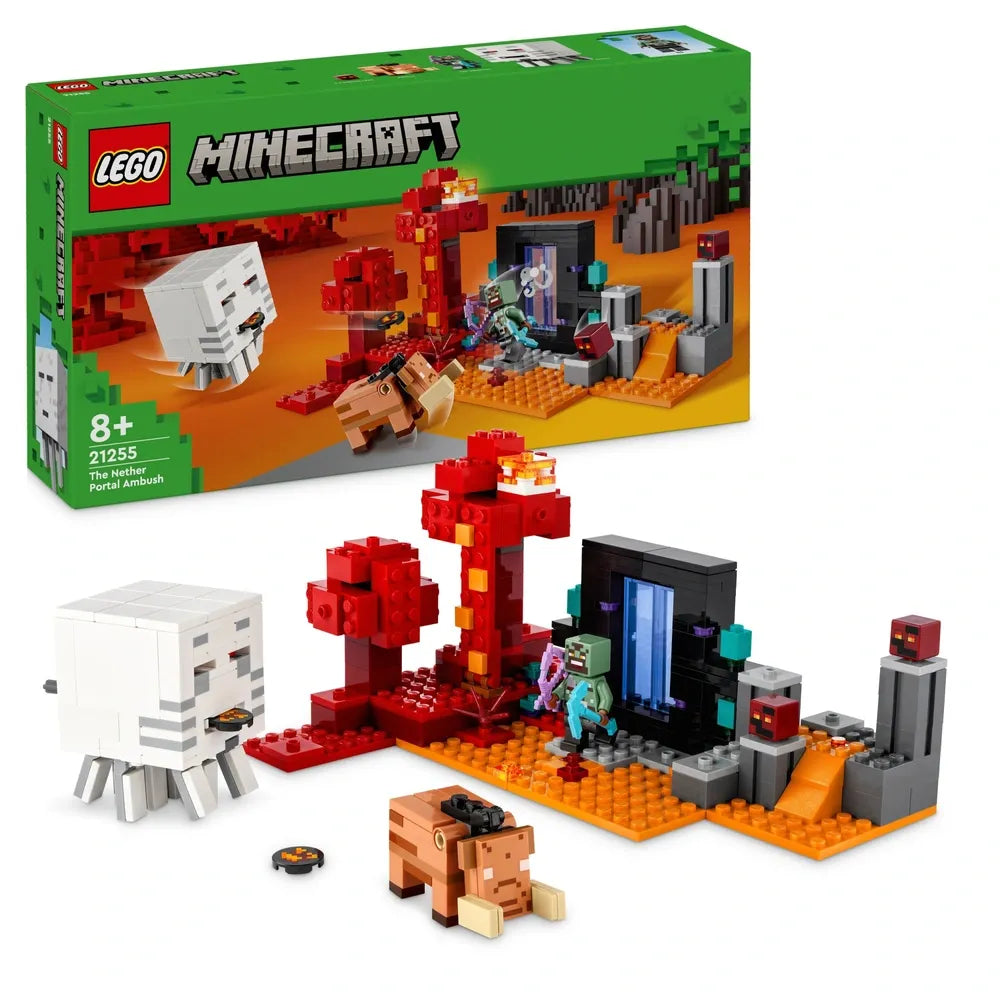 LEGO Minecraft 21255 World The Nether Portal Ambush Set
