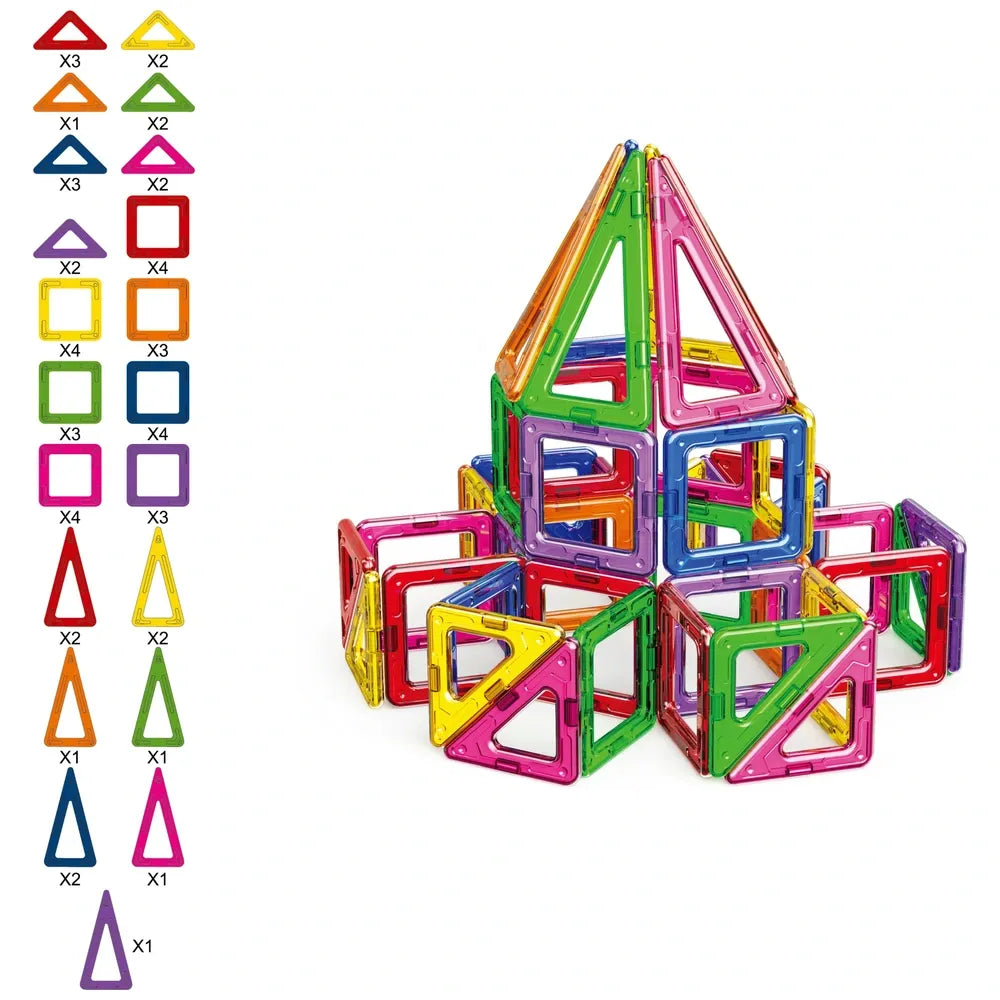 50-Piece Magnetic Shapes Building Set