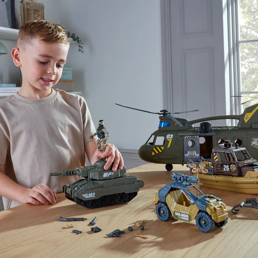 Soldier Force Playset: Military Vehicles with Lights & Sound Effects