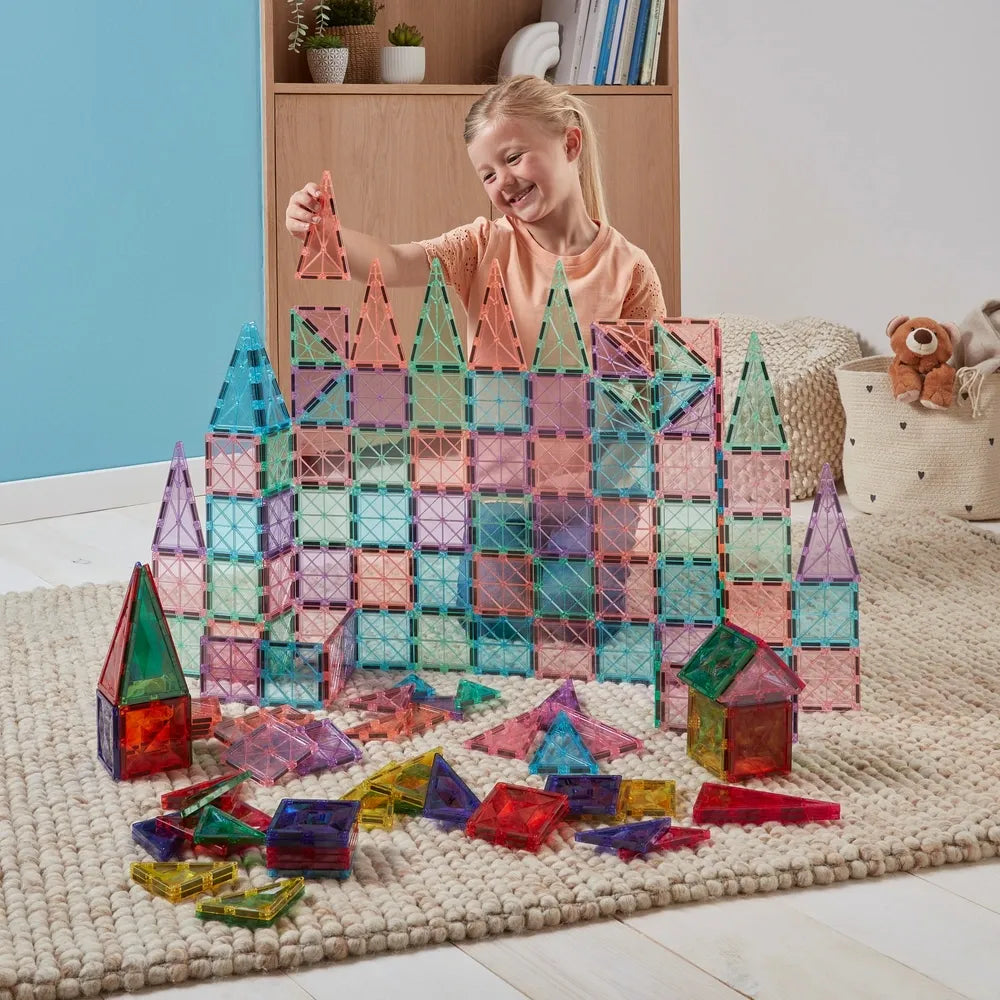 Magnetic Tiles 150-Piece Pastels & Diamond Shapes Building Set