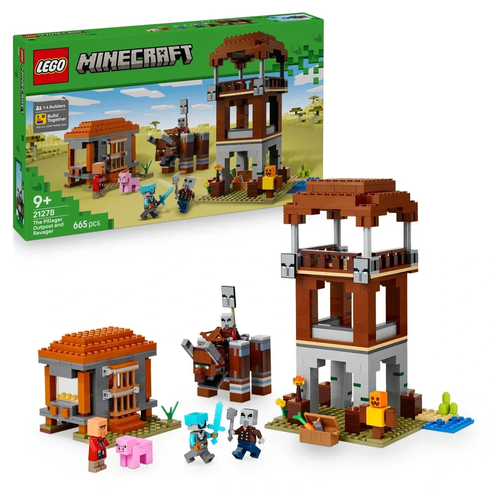 LEGO Minecraft 21278 Pillager Outpost & Ravager Adventure Set