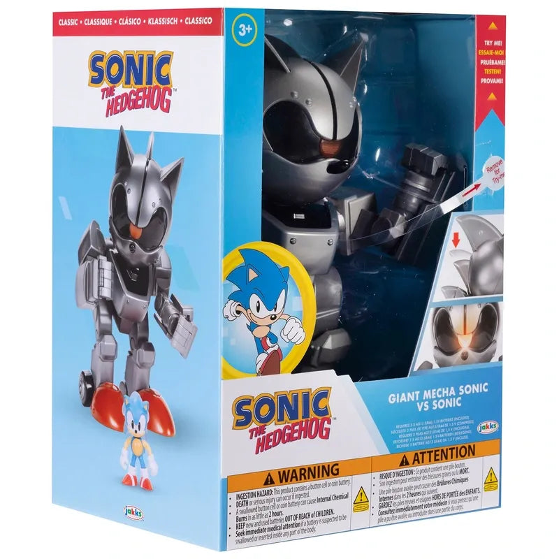 20cm Sonic the Hedgehog Figures – Mecha Sonic vs Sonic Action Feature Pack