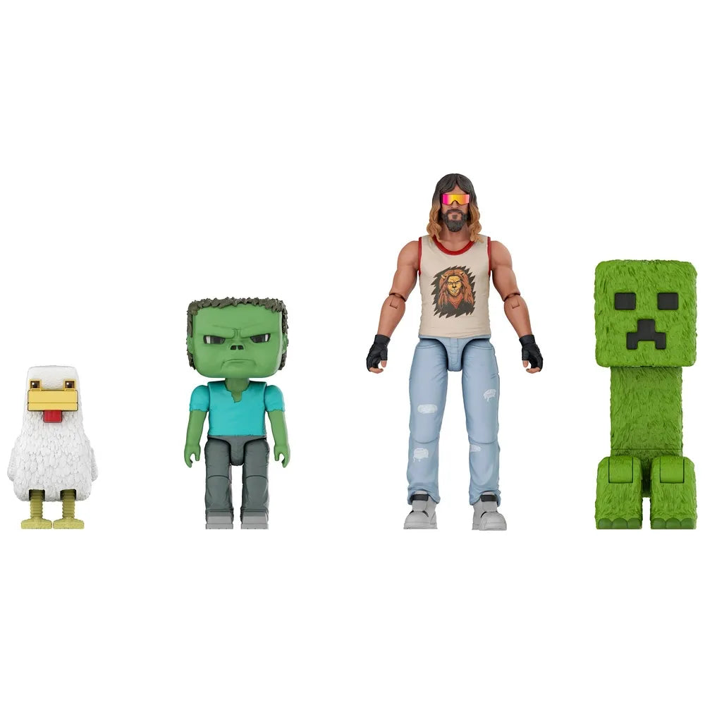Minecraft Movie Action Figures 4-Pack Woodland Mansion Throwdown