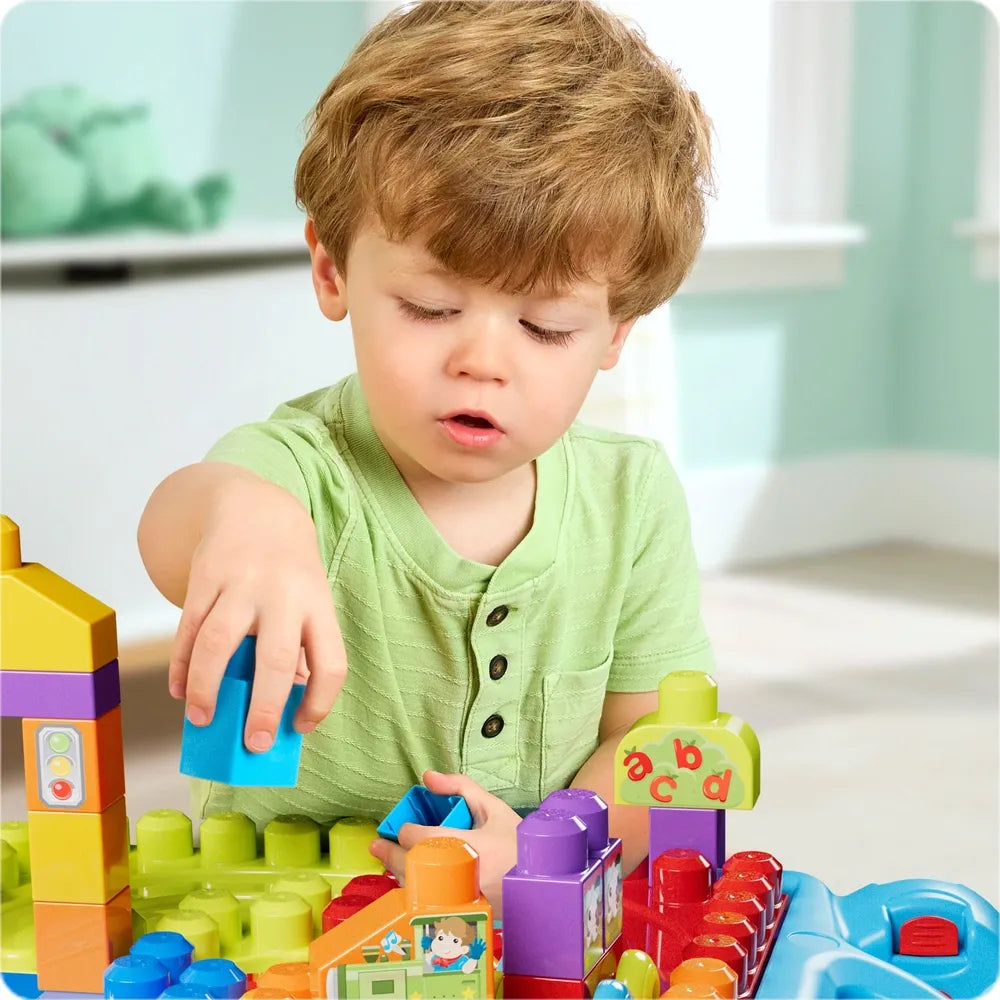 MEGA Bloks Build ’N Learn Table with Blue & Red Building Blocks