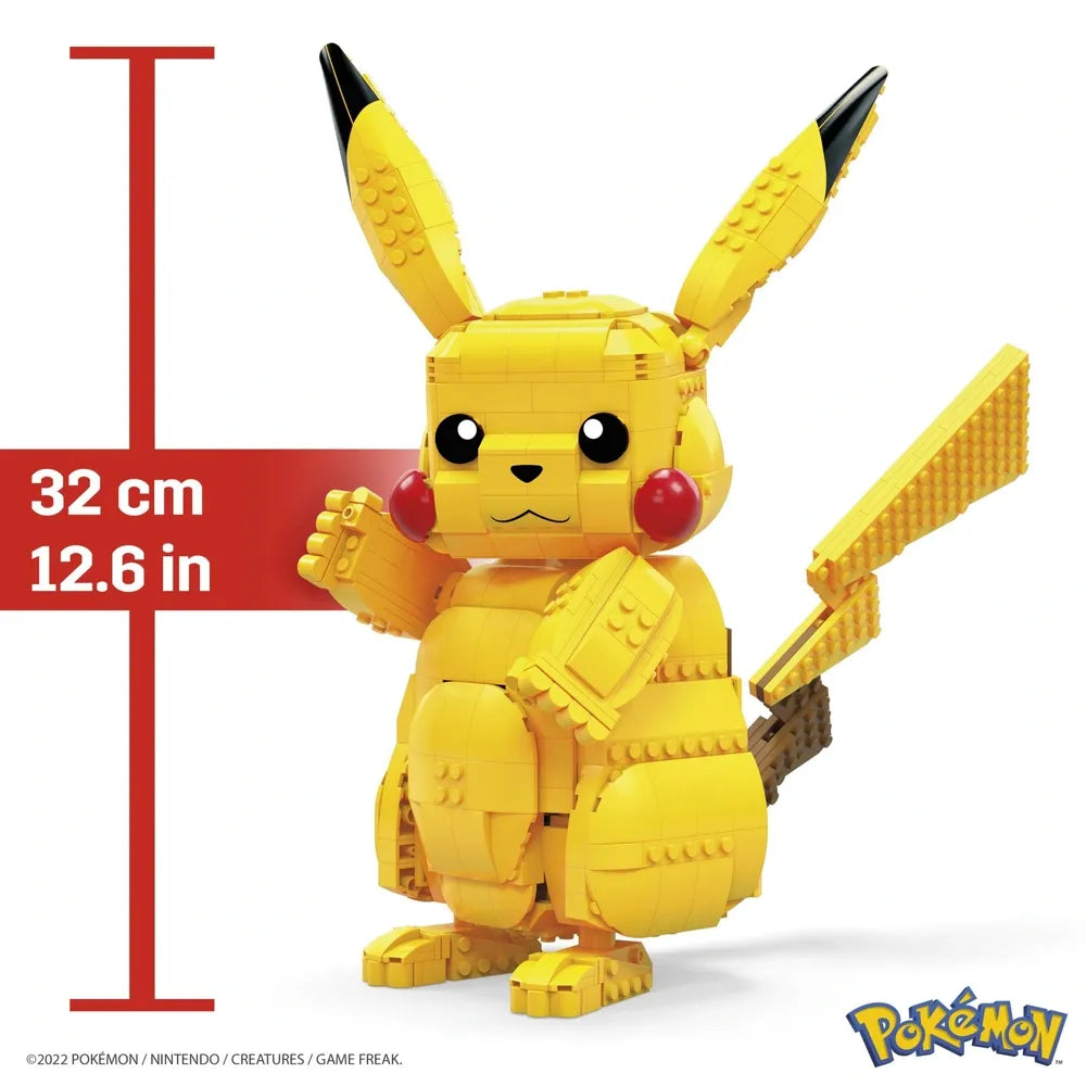 MEGA Building Blocks Pokémon Jumbo Pikachu 825-Piece Construction Play Set