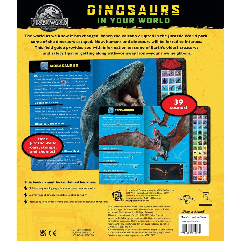 Jurassic World Dinosaurs in Your World Interactive Sound Book