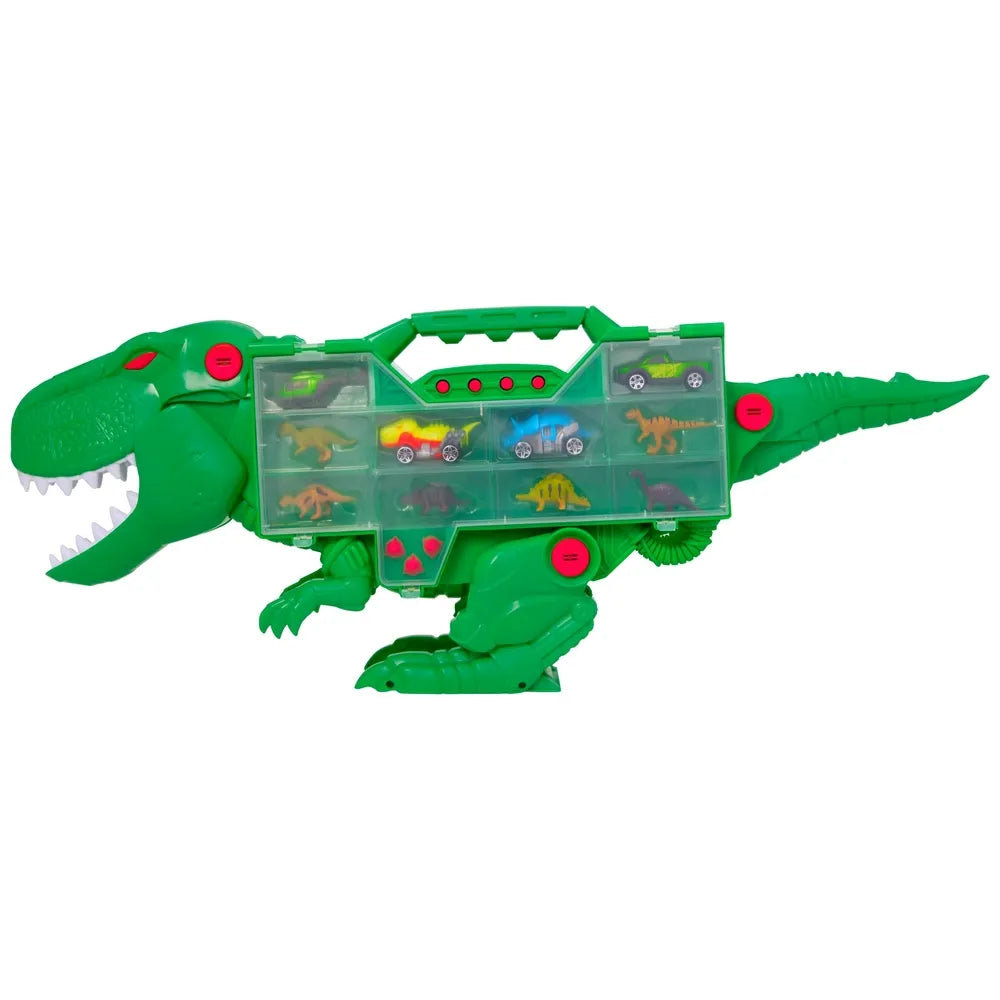 Teamsterz Beast Machines T-Rex Transporter Playset with Cars Carry Case